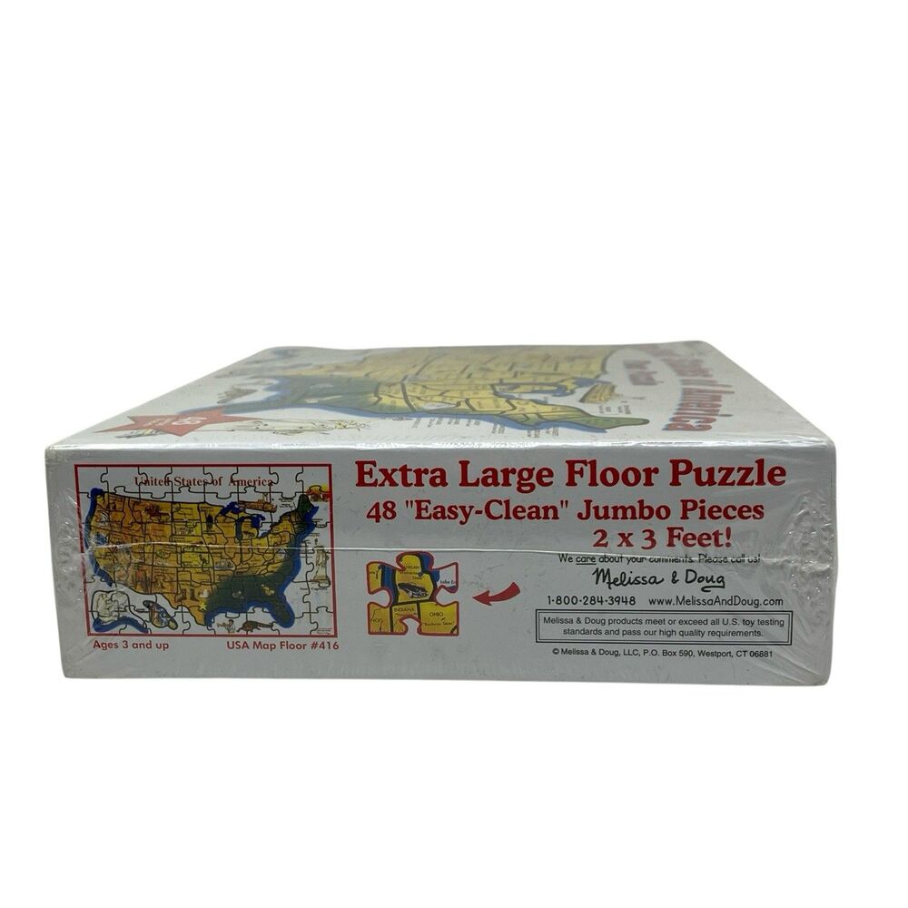 Melissa & Doug Puzzle USA Map Floor 48 Jumbo Pieces Educational Kids Toy New - Picture 3 of 7